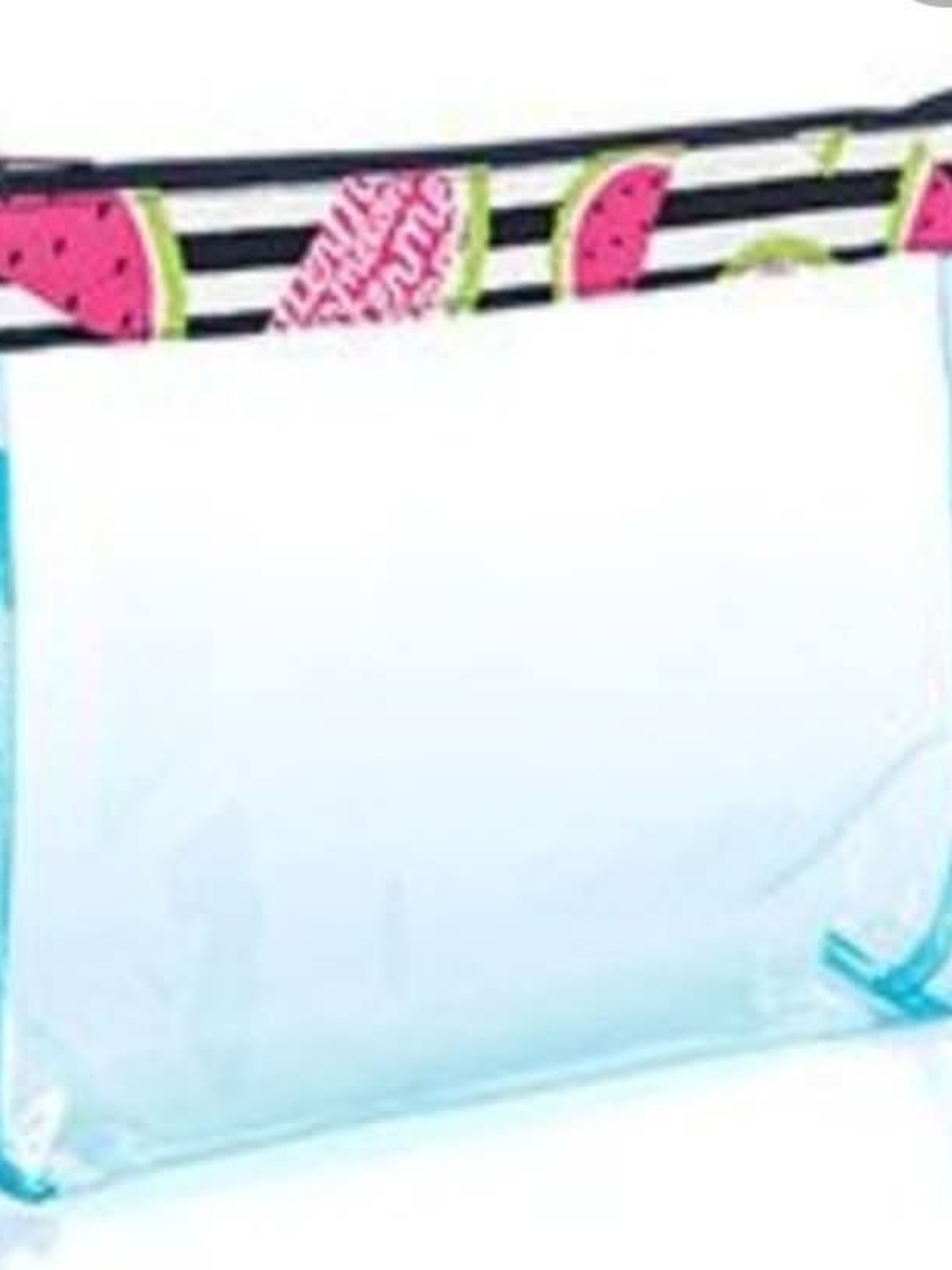 Thirty-One In The Clear Zipper Pouch    Slice Of Summer